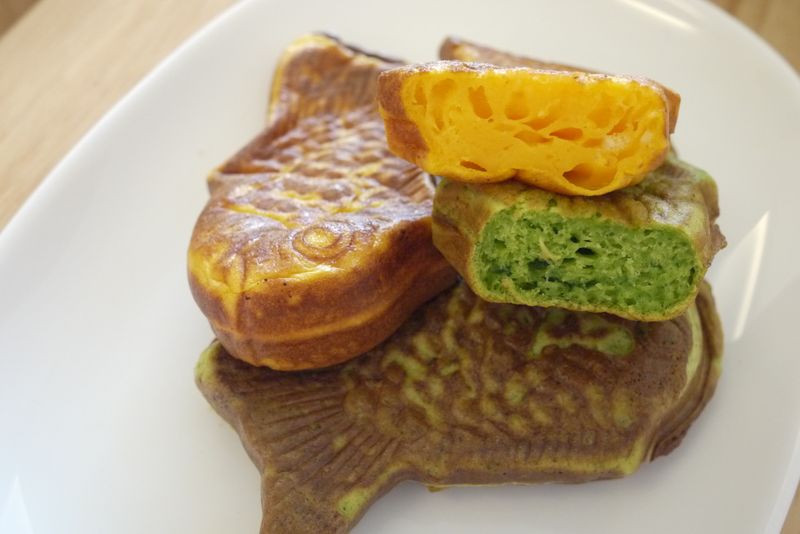 寶寶愛吃菜~小松菜鯛魚燒&紅蘿蔔鯛魚燒