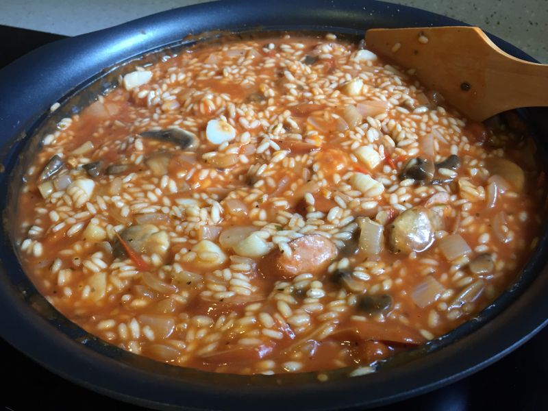 **簡易低脂鮮茄帶子燉飯Risotto