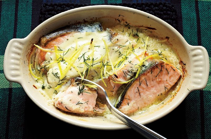 東販小食堂:時蘿風味烤奶油鮭魚洋蔥