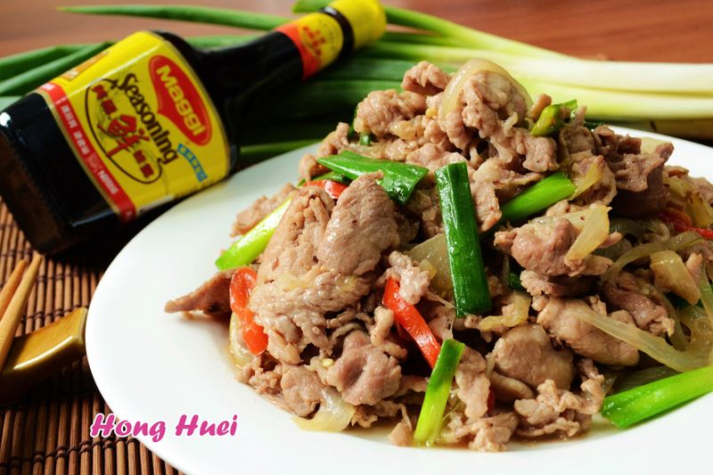 蔥爆豬肉片《美極鮮味露》