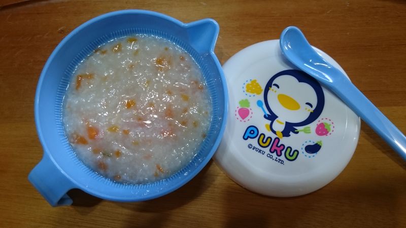 9個月之寶寶食譜-紅蘿蔔肉片粥