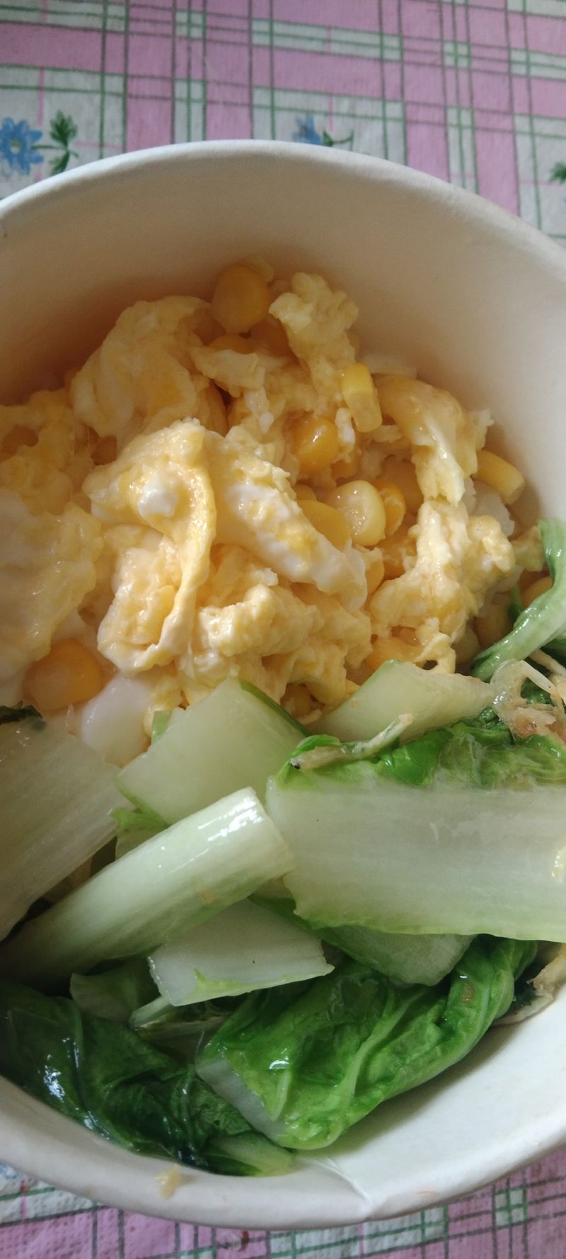 玉米蛋菜飯