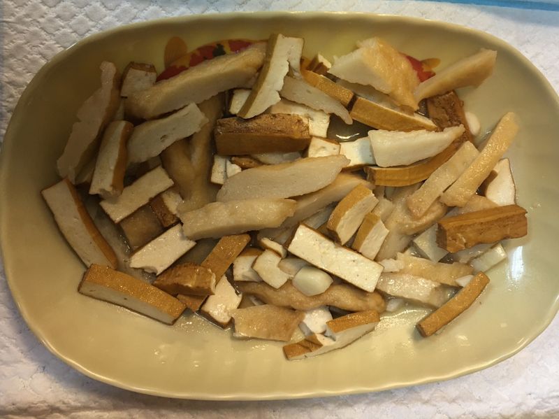 豆干炒甜不辣