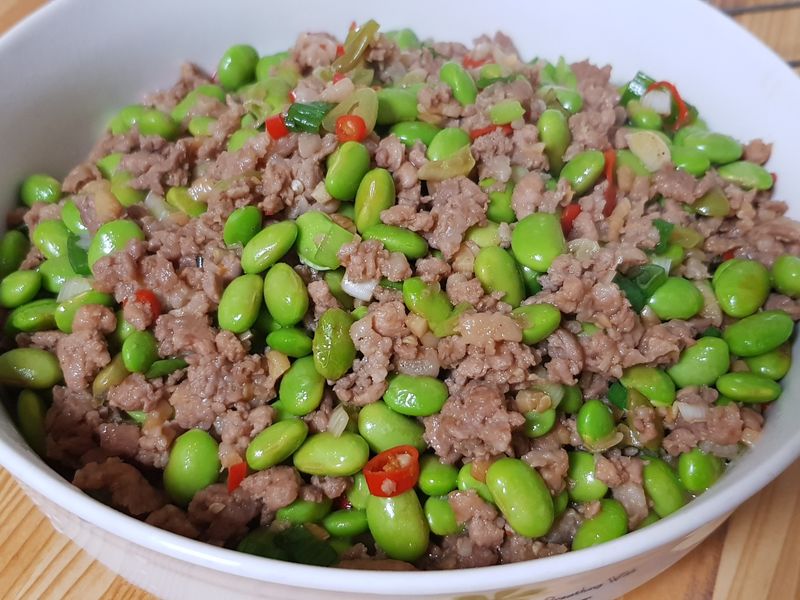 毛豆肉末