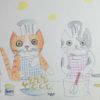 Cats in kitchen