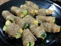 三色牛肉卷
