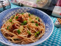 超快速~肉醬乾拌麵[五木拉麵]
