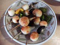 中秋烤肉必備～健康野菜X丸子三兄弟串燒~
