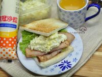 薯沙拉火腿三明治[滿分早點X桂冠沙拉}
