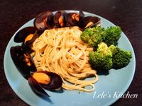 【下班10分鐘快速上菜】清炒淡菜義大利麵