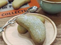 擂茶。新月餅乾