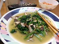 香菇炒菠菜
