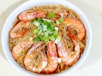 家常菜~ 鮮蝦粉絲煲