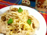 【懶人菇菇雞肉白醬燴麵】好菇道美味家廚