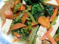 山芹菜炒豆干~~~^-^(素食)