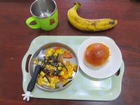炒蛋小麵包早餐for兒童