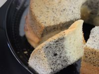 黑芝麻雙色戚風蛋糕