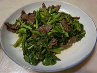 家常菜-芥藍沙茶炒牛肉