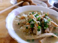 韭菜綠豆鹹粥
