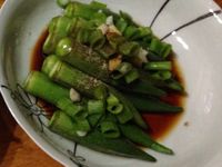 清燙秋葵拌醬油