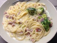 超簡單起士白醬培根義大利麵
