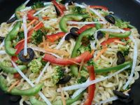 辛拉麵彩色蔬菜溫沙拉   速食麵快速料理