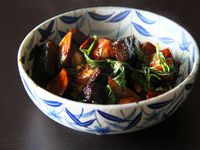三杯米血杏鮑菇