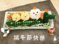 造型飯糰-小雞划龍舟