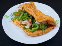 約克夏布丁佐魷魚嘴炒青椒