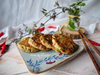 香菜蝦肉餅