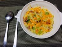 簡易奶香蒜味熱狗起司燉飯🧀️