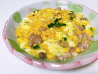 滑蛋玉米燴瘦肉（粟米瘦肉飯）