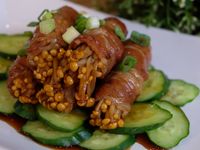 蒸魚醬爆金針菇肉捲 【簡易料理】