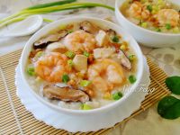 蝦仁雞肉蔬菜粥(米蛋白料理)