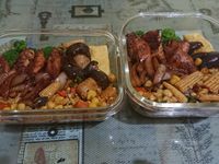 醬燒香煎雞胸肉之醬燒蔬食菇菇便當