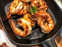 蒜片炒辣蝦聖誕應景料理-口西