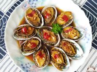 蒜香蒸鮑魚。簡易電鍋宴客菜/年菜