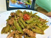 青龍椒(糯米椒)辣炒虱目魚柳
