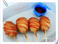 【點心時間】用鬆餅粉做迷你小熱狗
