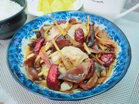 （無油料理）金針雲耳紅棗蒸雞