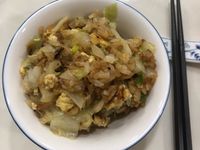 高麗菜醬油蛋炒飯