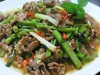 空心菜炒羊肉