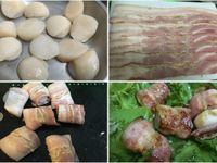 簡單美味的【培根干貝捲】
