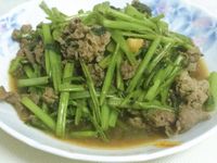 沙茶空心菜炒牛肉