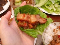 五花肉包生菜