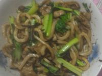 沙茶豬肉炒烏龍麵