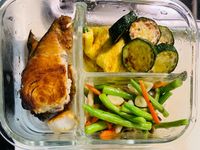 香煎土魠魚蔬蛋減醣便當