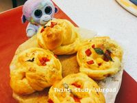 甜椒花圈麵包