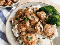 蘑菇雞肉丸飯