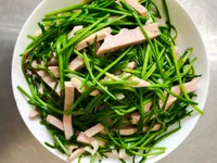 蒜香素火腿炒水蓮